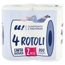 4 Rotoli Carta Igienica 2 Veli U! Confronta e Risparmia